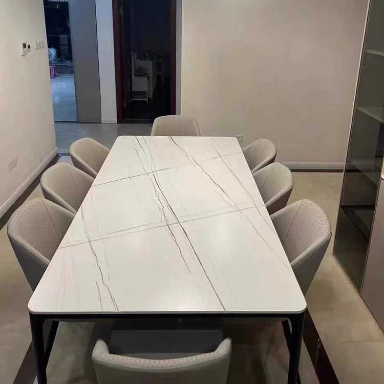 Роскошная мебель для дома, Современная квадратная мебель, стулья и обеденный стол