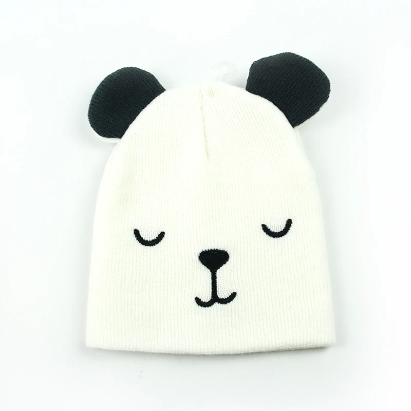 Модные зимние акриловые вязаные шапки с ушками на заказ для детей
