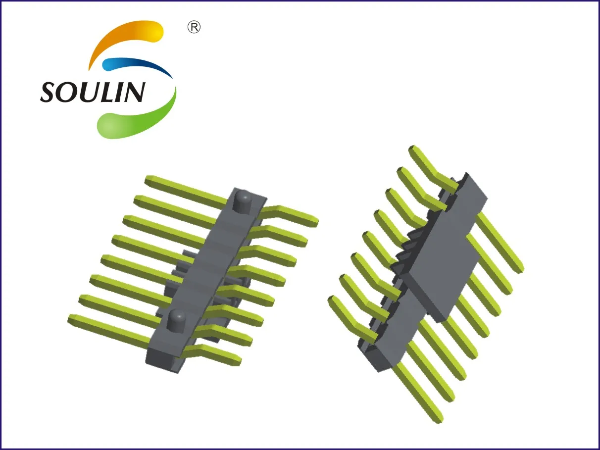 H = 1,0/1,5 двойной ряд 180 градусов smt штыревой разъем 1 мм шаг
