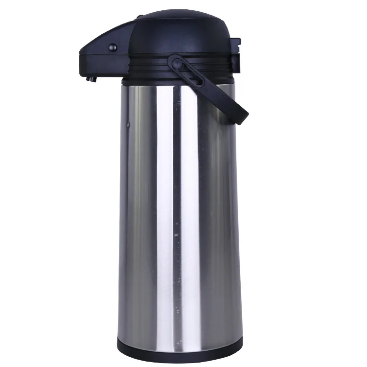 2.2 liter coffee pot Air pressure pot metal outer glass inner with custom logo