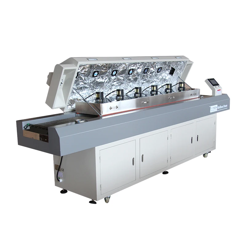 RF-B1230T SMD Reflow Soldering Machine 6/8/12 Warm Zones Smt Pcb Production Line Full Hot Air Solder Reflow Oven With PC Control