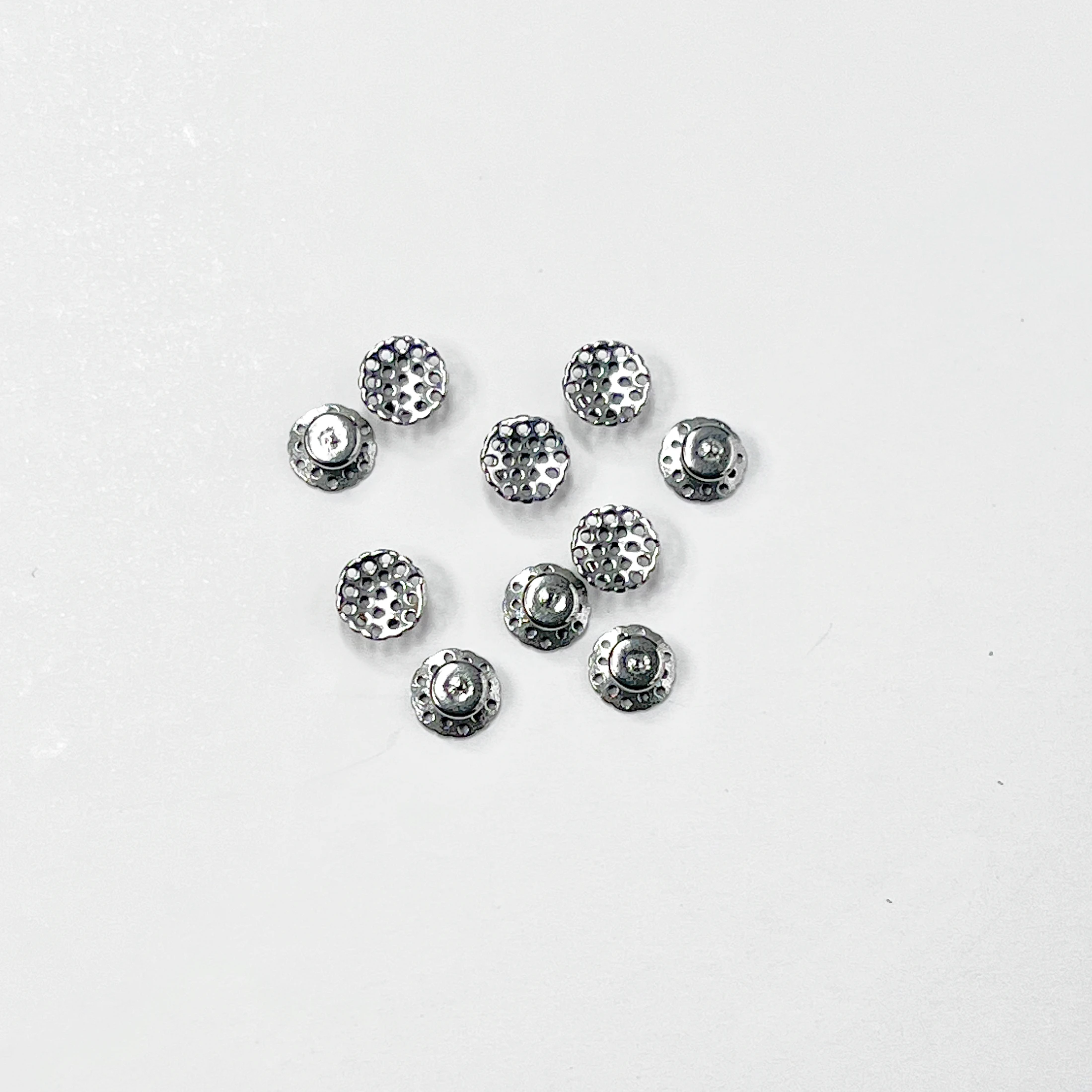 Dental orthodontic lingual buttons hollowed out round base buttons for Oral Bracket Treatment