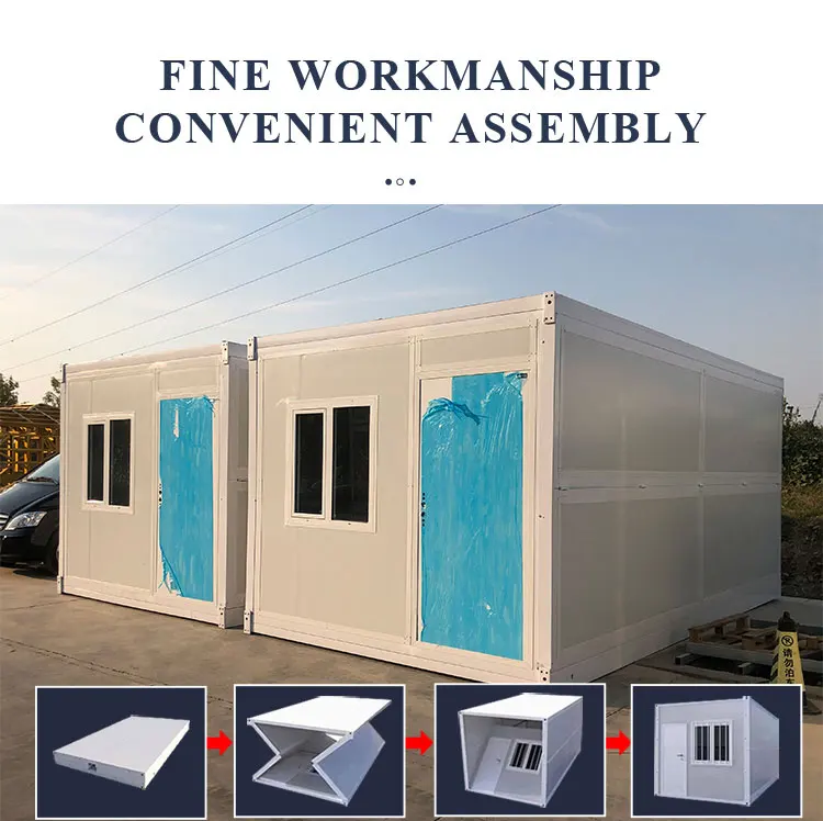 Быстрая установка 20 футов складной контейнерный дом сборный крошечный мобильный временный общежитие для временного проживания