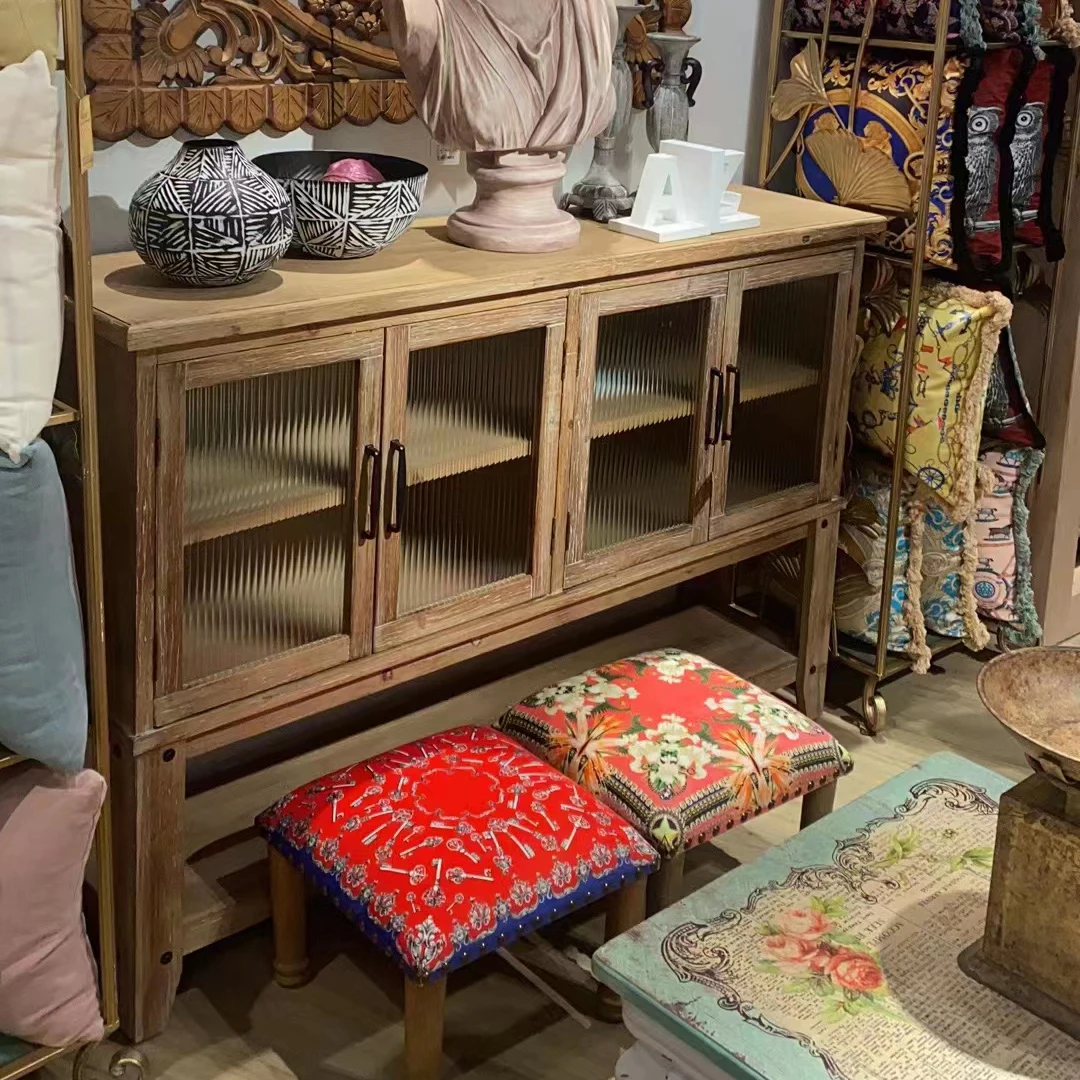 INNOVA Natural Durable Eco-Friendly Artistic wooden storage Buffet Sideboards cabinets furniture for dining room