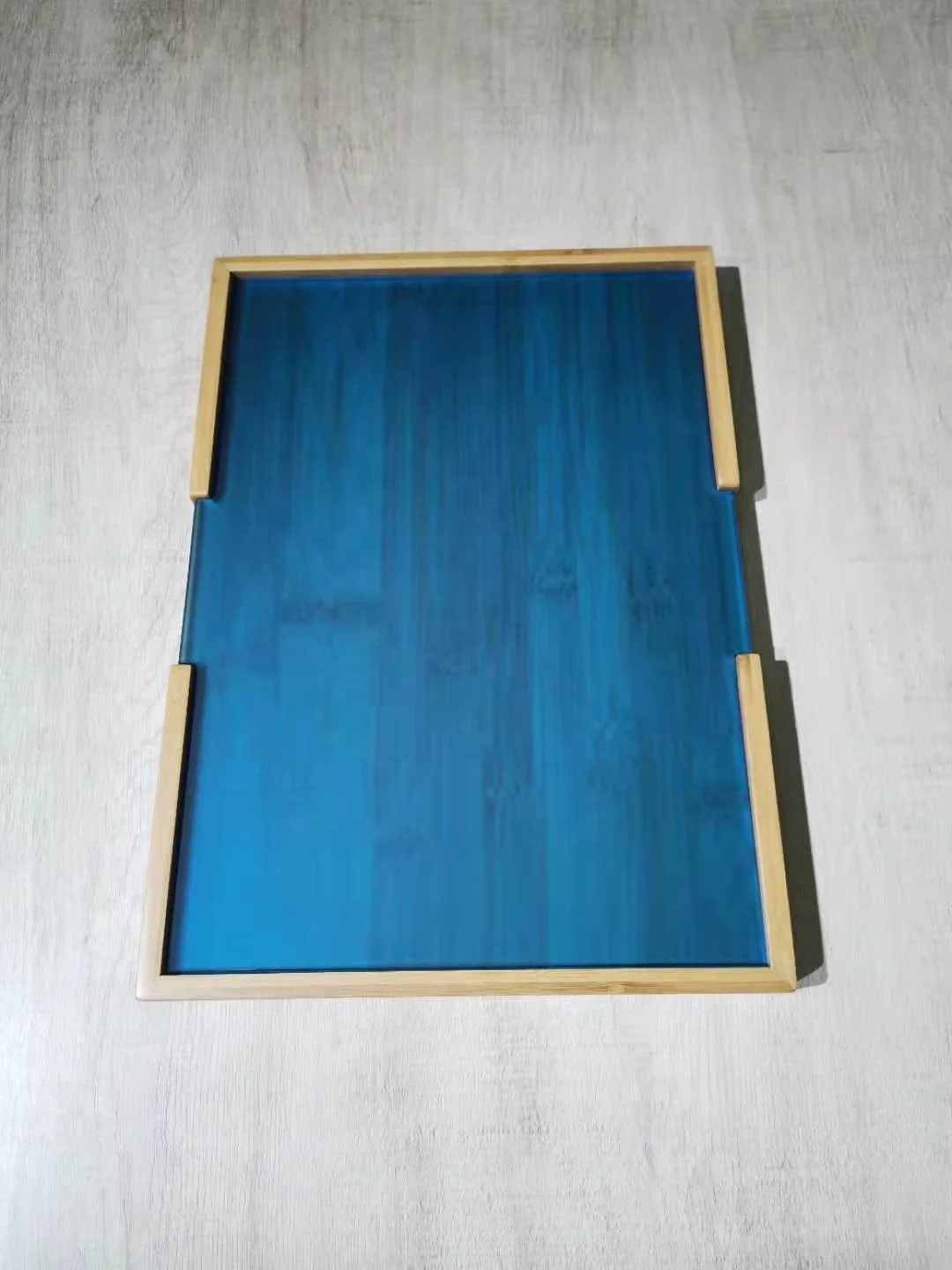 fashion style factory directly offer acrylic serving tray with handle for hotel ,home ,ktv ,club