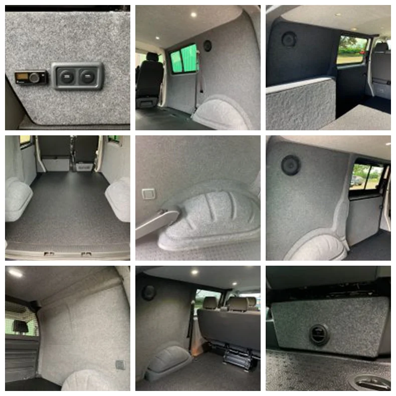 Good Quality Adhesive Flame Retardant Felt  Camper Truck Interior Lining Conversion 4 Way Stretch Van Lining Carpet