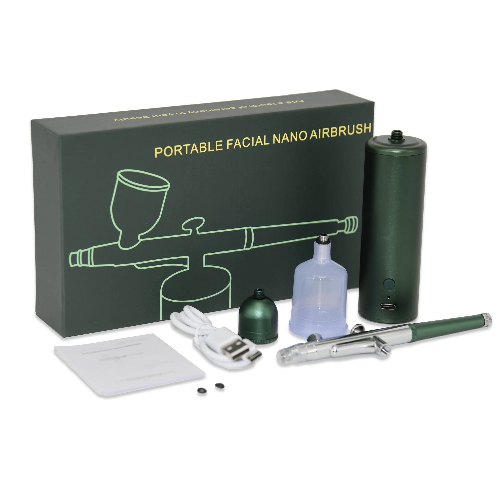 Wireless Handheld Airbrushes: 3-Speed Adjustment, All-Aluminum Body, Precise and Even Liquid Atomization cordless airbrush