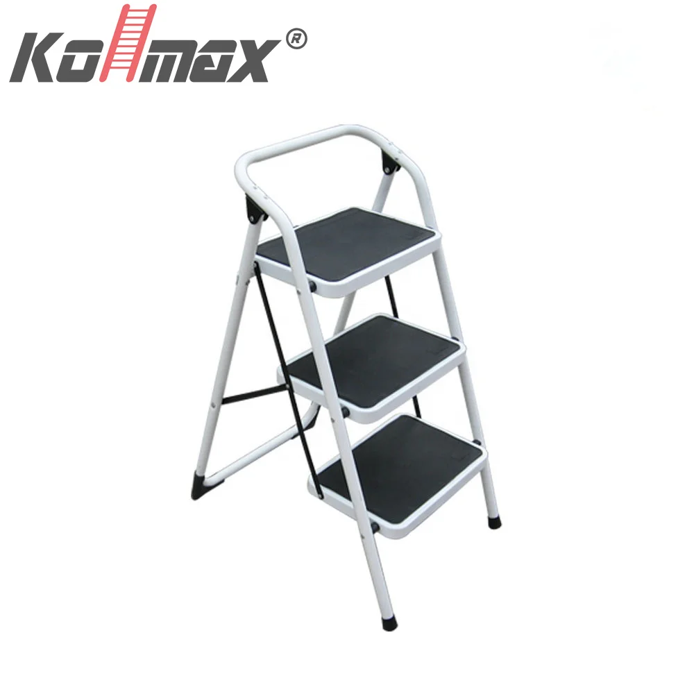 New Design Optional Color Wide Step Compact Steel Ladder for Home Use