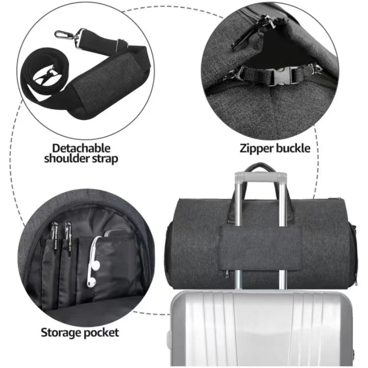 Custom Travel Garment Bag Large Duffel Suit Bag Travel Weekend Suitcase Suit Travel Bag for Men Women