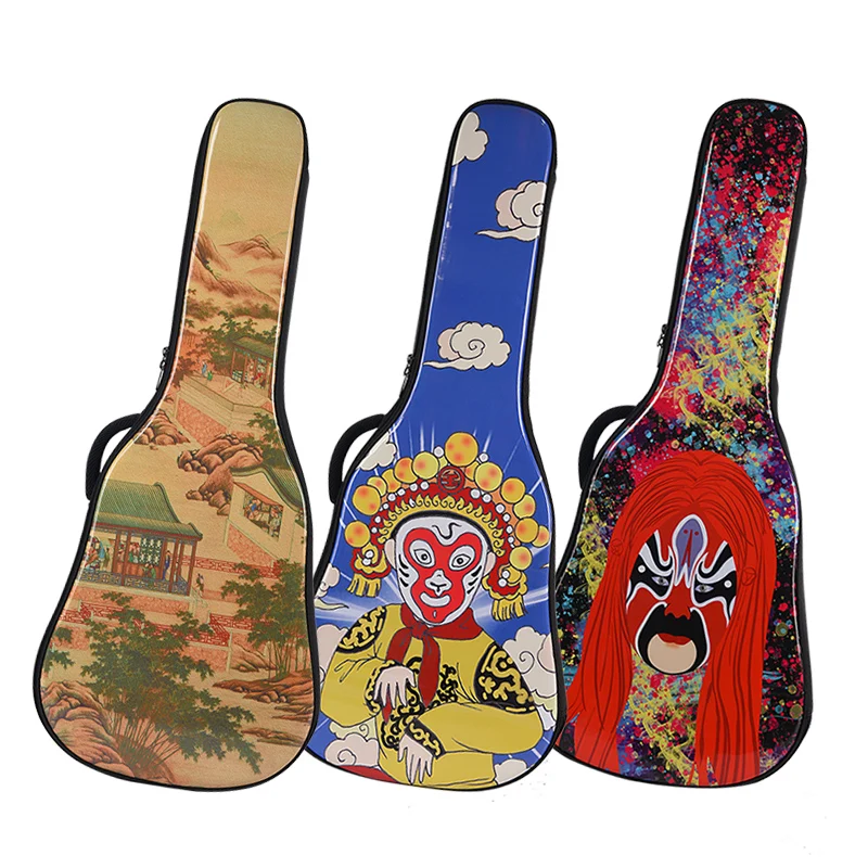 Wholesale Velvet thickened Acoustic customized Waterproof oxford double custom electric guitar gig bag