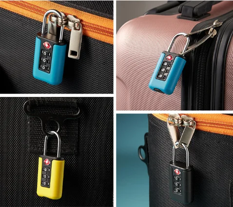 zhenzhi New TSA Customs Code Lock for Travel Luggage Password Changeable Lock Contrast Color Design Padlock