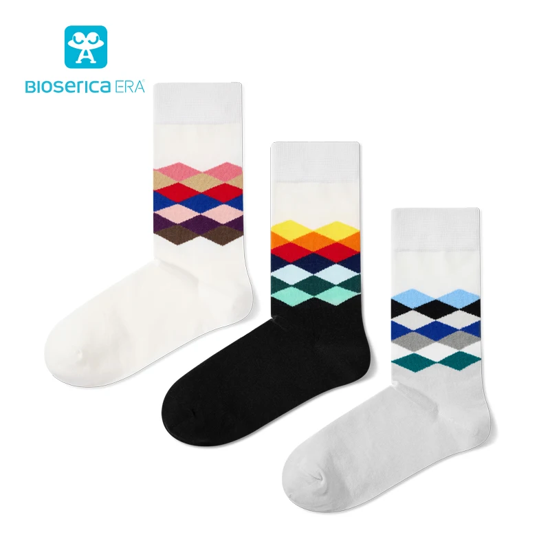 Cotton Socks Stock Fast Delivery Anti-bacterial Anti-odour Fashion Socks Unisex Dropshipping 6 Pair Pack