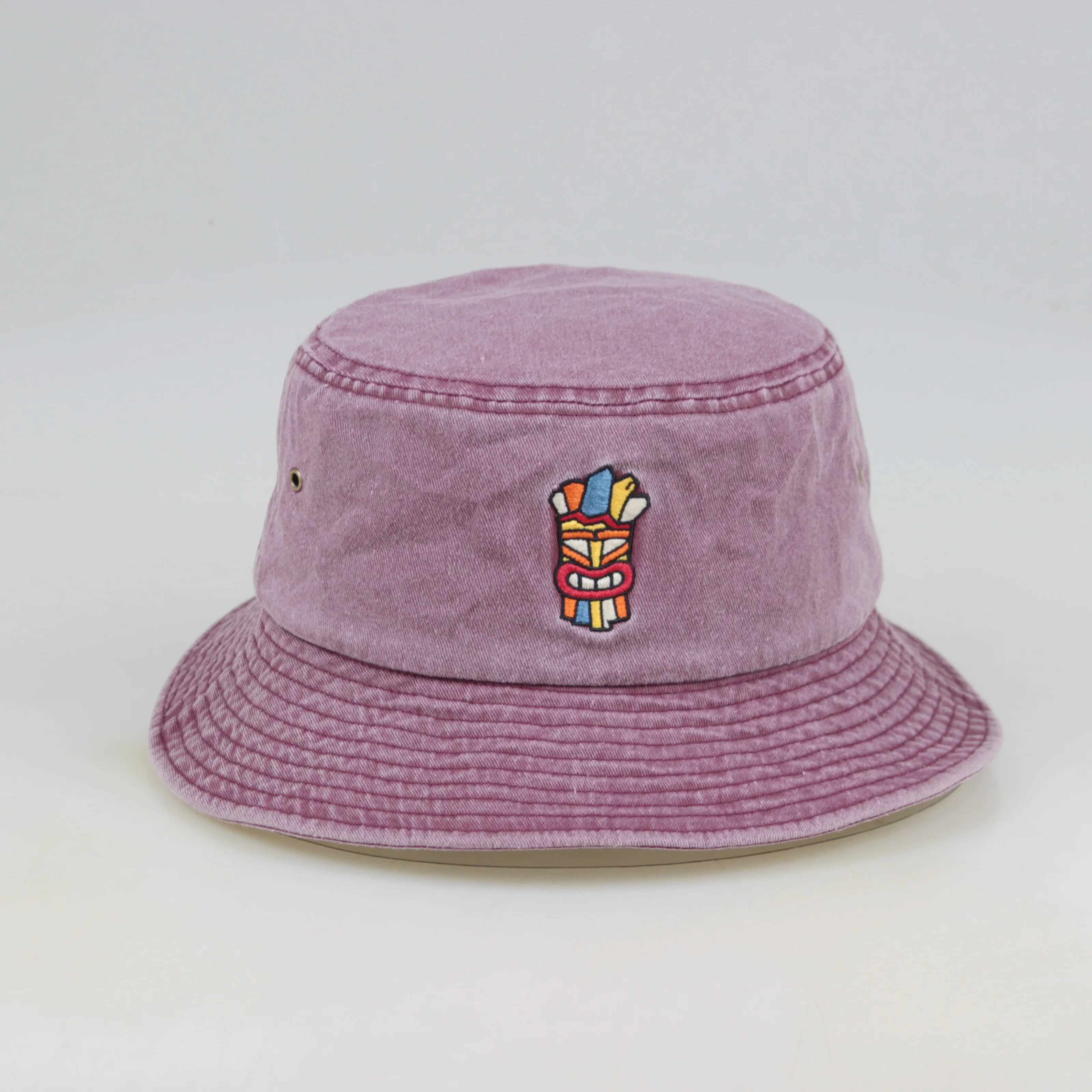 Custom Logo Washed denim Cowboy Cotton Bucket Hat Unisex Cotton Men Women Sun Bucket Hats Embroidery Logo