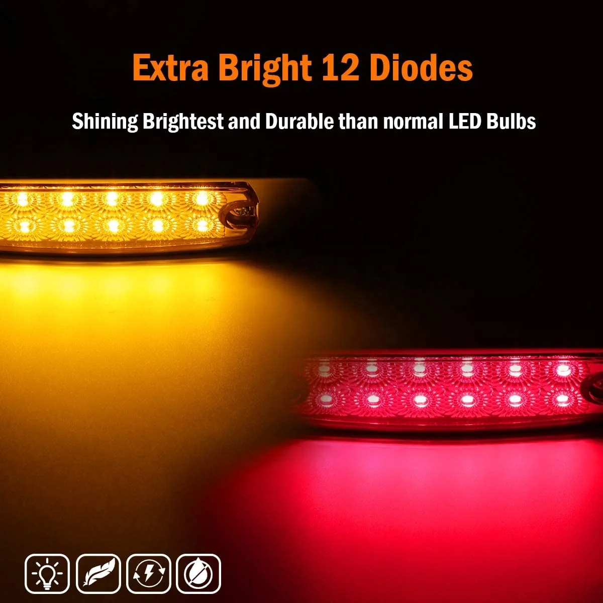 СВЕТОДИОДНЫЕ ПОВОРОТНЫЕ стоп-сигналы, задние сигнальные огни 6,4 дюйма, отражатель в форме рыбы, 10 в, 12 В, 24 В, 30 В для грузовиков, запчасти для ламп, прицепов, комбинированные задние фонари