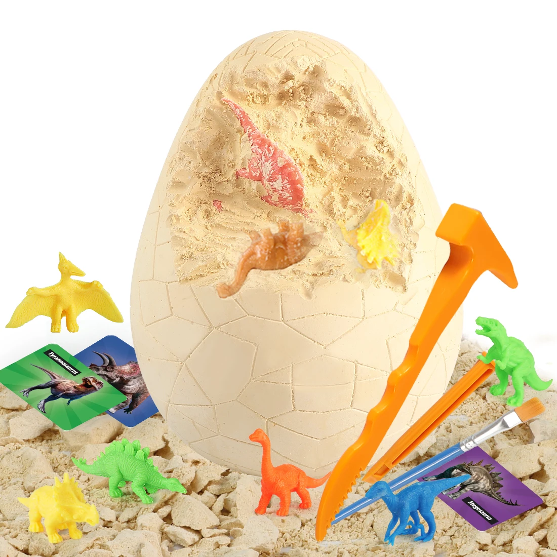 Jumbo Surprise Egg Toys Dinosaur Eggs with 16 Different Dinosaurs Science Kits for Kids Educational Toys Dino Eggs Dig Kit