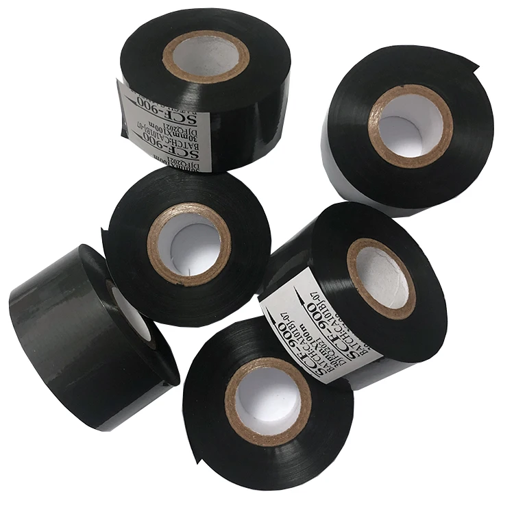 Thermal transfer carbon ribbon wax resin ribbon roll for barcode printing machine TTR ribbon with clear printing