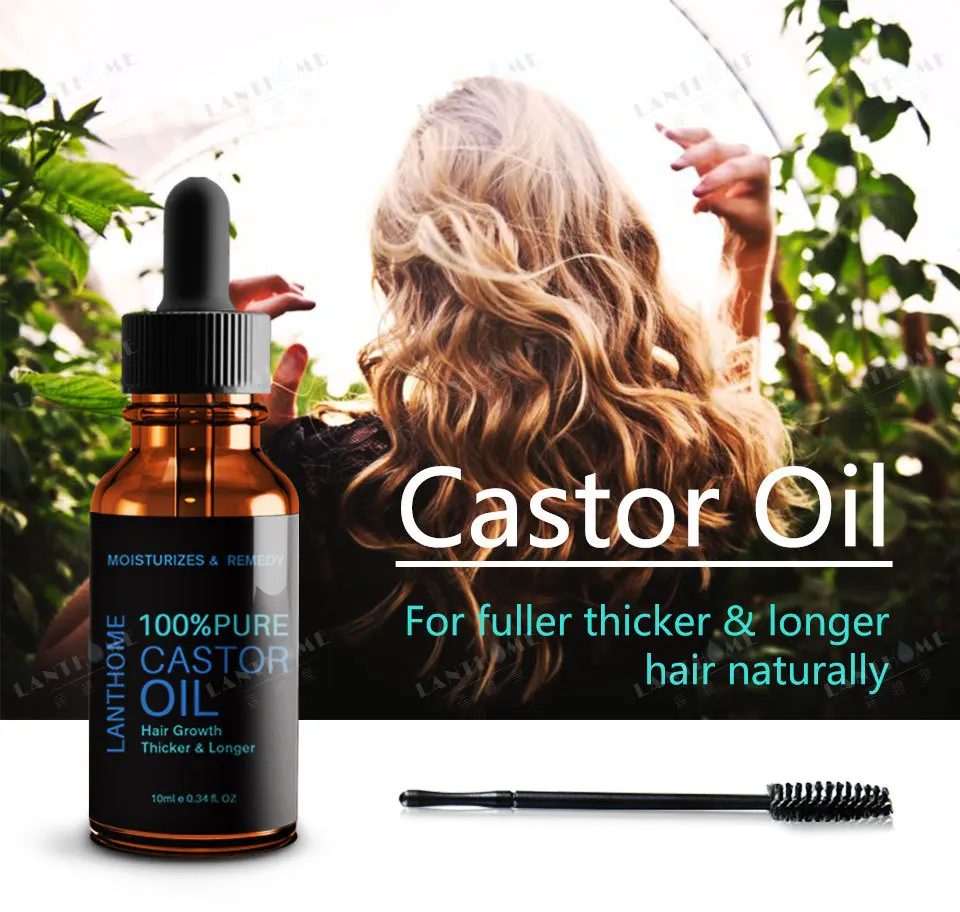 Private Label Organic Moisturizing Mascara Eyelashes Eyebrows Hair Growth Castor Oil