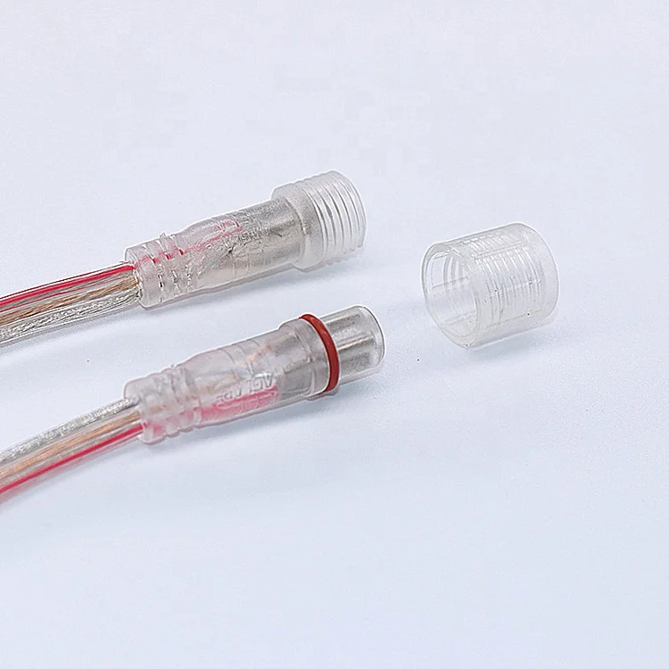 3pin 2pin 4pin наружный водонепроницаемый штекер 22AWG 20AWG 150 мм прозрачный разъем кабеля питания постоянного тока
