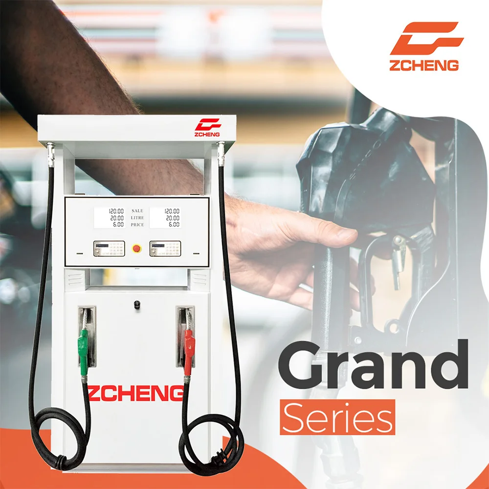LCD display two nozzle fuel pump dispenser for diesel and gasoline