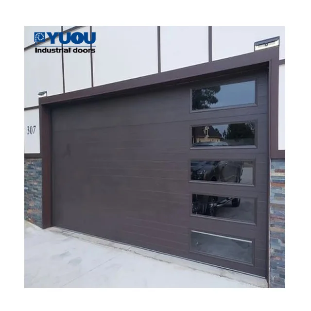 Home Use Black Color Automatic High Performance Sliding Side Opening Electric Security Steel Sectional Garage roller Door