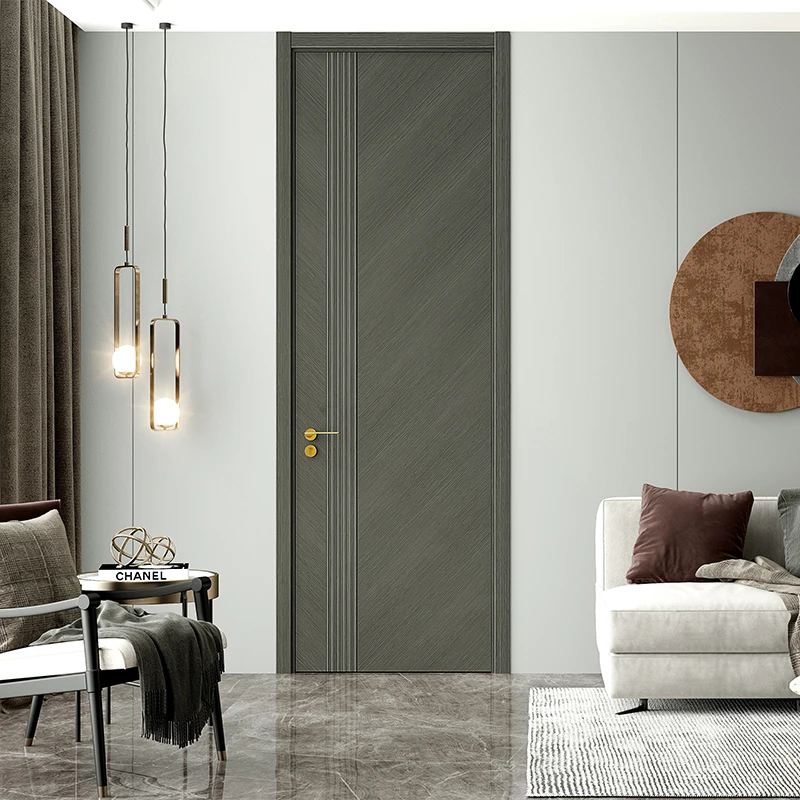China Manufacturer Custom High Quality Internal Room Flush Wooden Door Design Bedroom Modern Frameless Interior Door