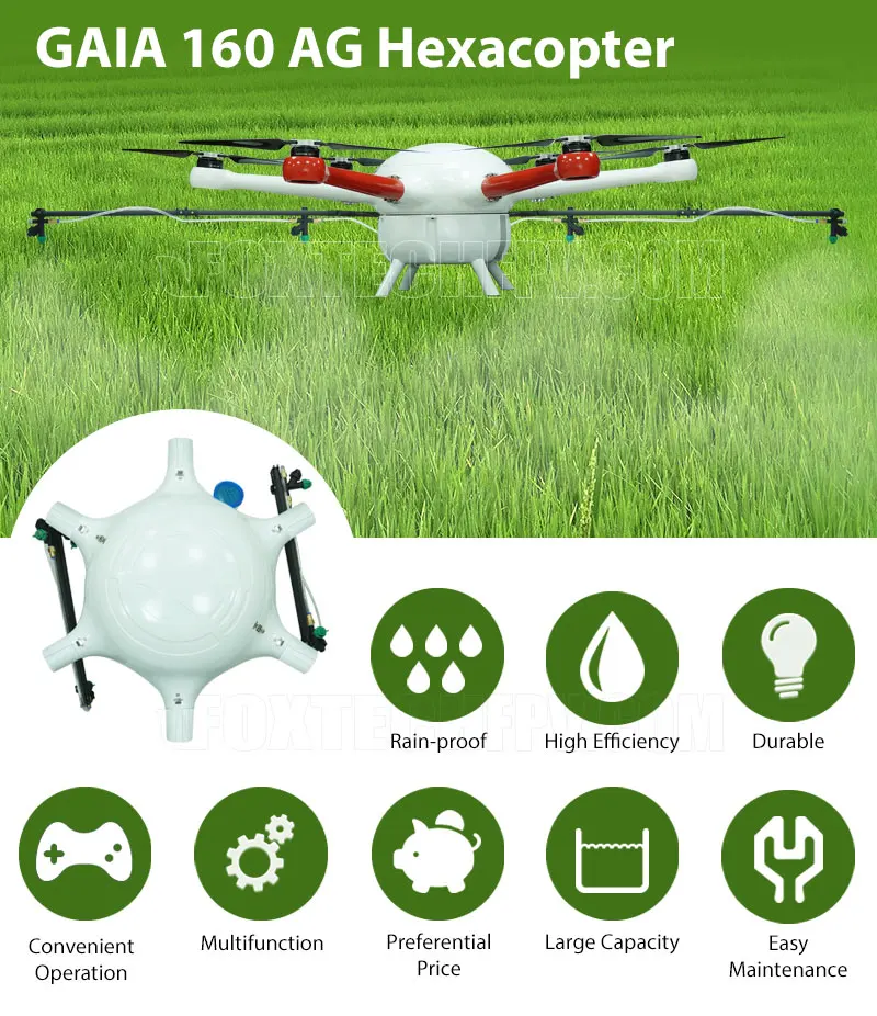 GAIA 160AG Agricultural Drone with Flight Control Spray Drone 20kg