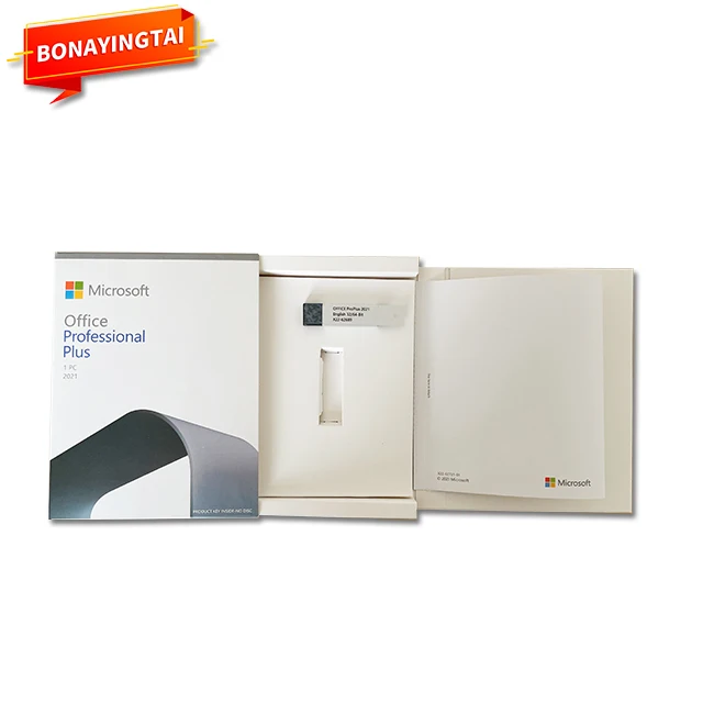 Оптовая продажа офис 2021 Профессиональный Pro Plus полный комплект USB подвязка для онлайн активации с