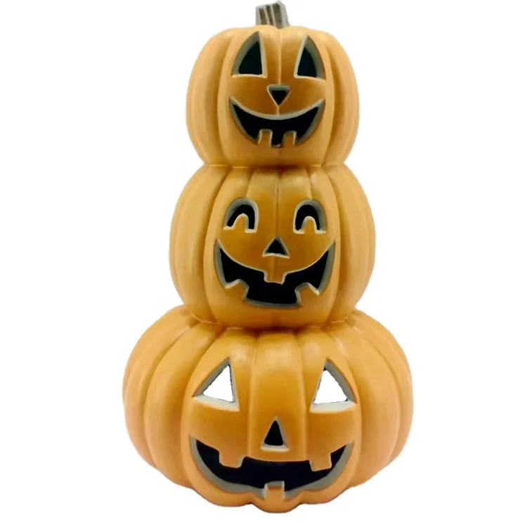 King Need Wholesale Halloween Plastic Pumpkin with LED Light Halloween decorations