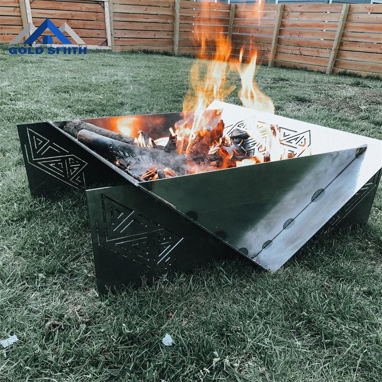 Explosion-Portable Outdoor Brazier-Folding Campfire Stove-Heating Camping-Factory Outlet-Firewood Tray