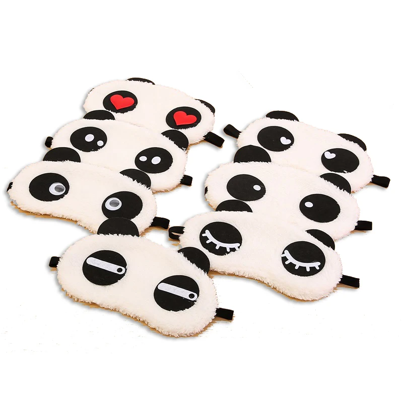 Wholesale Cute Plush Anime Panda Sleeping Eye Mask With Different Mood
