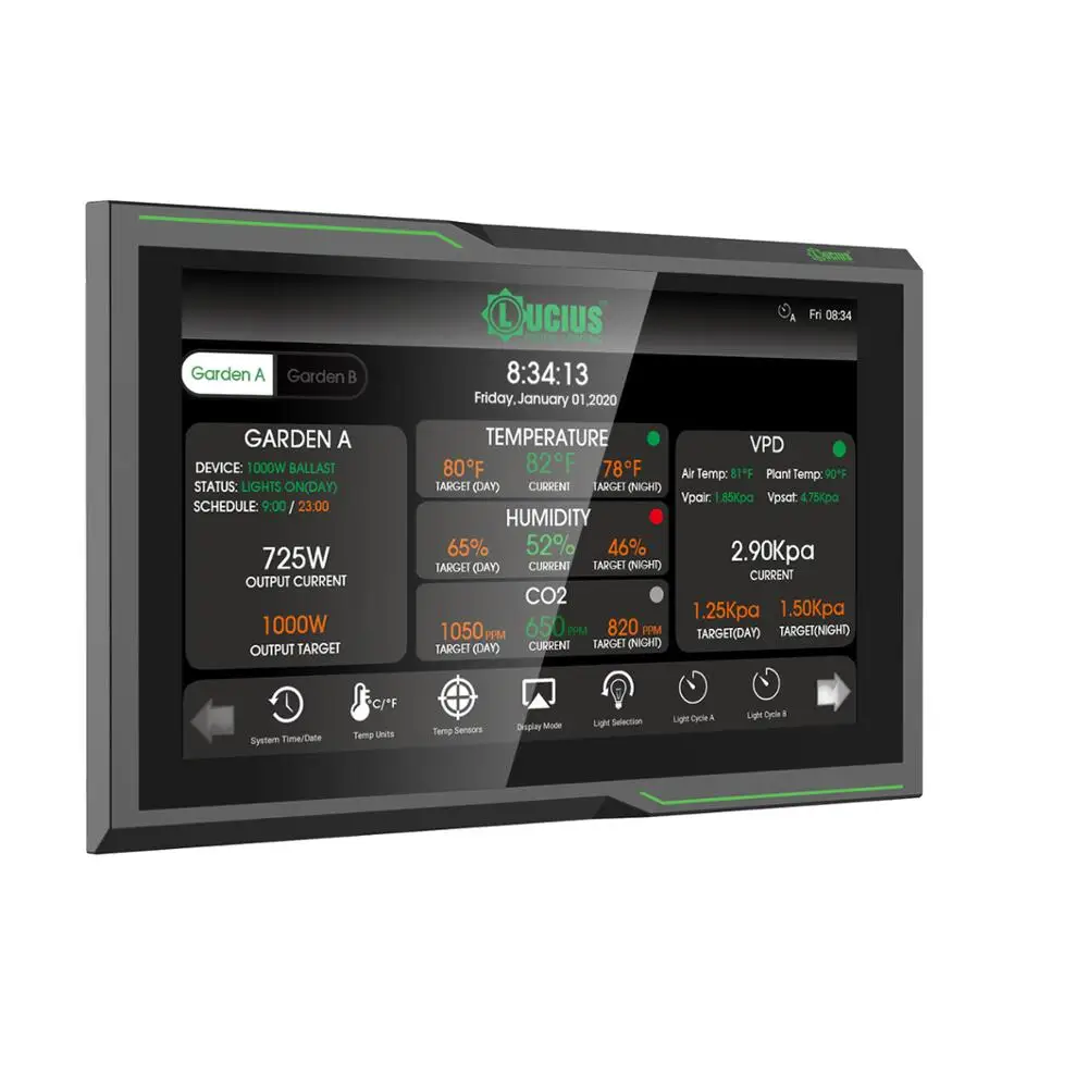 APP WiFi 4G Digital Lighting Touchscreen Controller for Grow Room 1000W 600W 630W 315W HPS/MH/CMH Ballast And LED Fixture