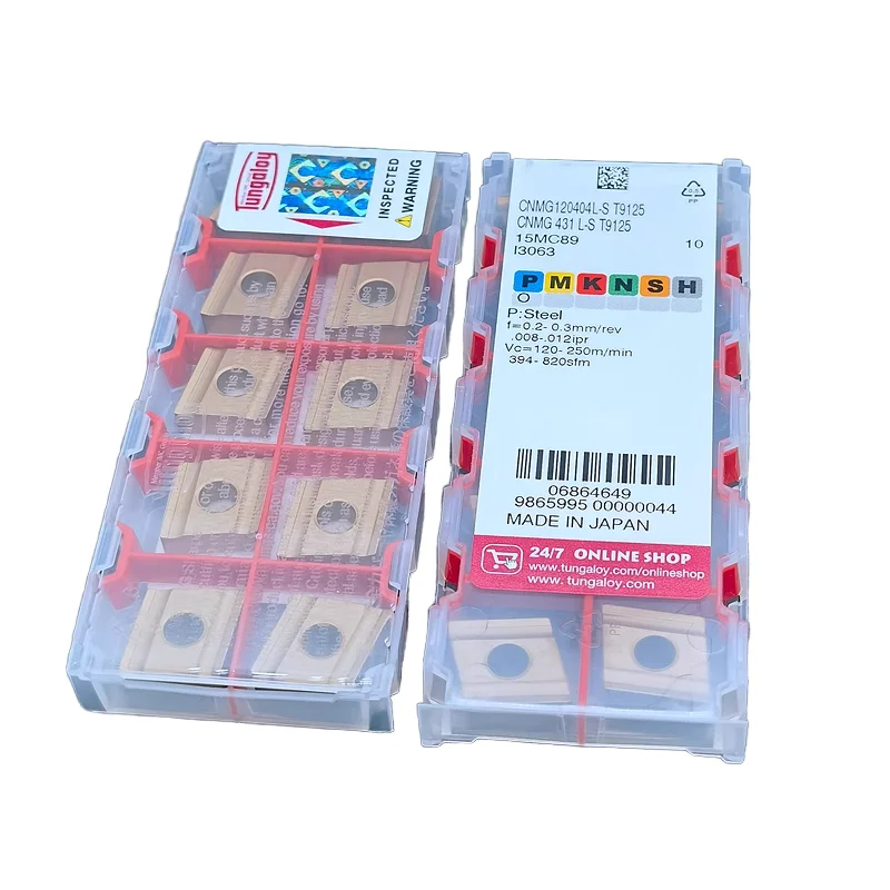 Полный ассортимент карбидных вставок Tungaloy CNMG120404R-S CNMG120408R-S CNMG120408L-S режущего инструмента T9125 оригинальная Лучшая цена