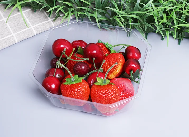 customer logo disposable transparent star anise fruit box plastic tray clear plastic trays