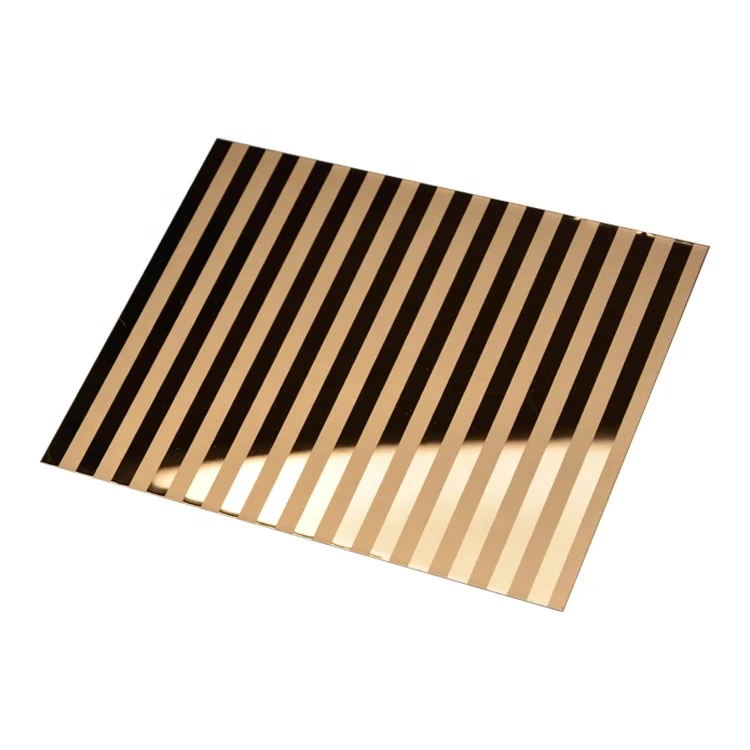 SUS 304 4 * 8ft 0,8 мм PVD цвет зеркало травления лист из нержавеющей стали поставщик для Лифт украшения Сделано в Китае