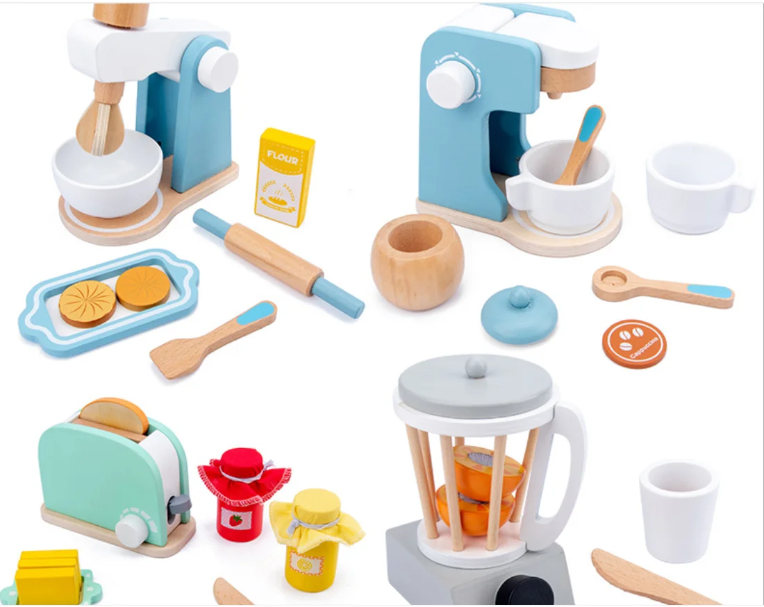 Детская имитация кухонных игрушек набор детский подарок Деревянные игрушки для игр