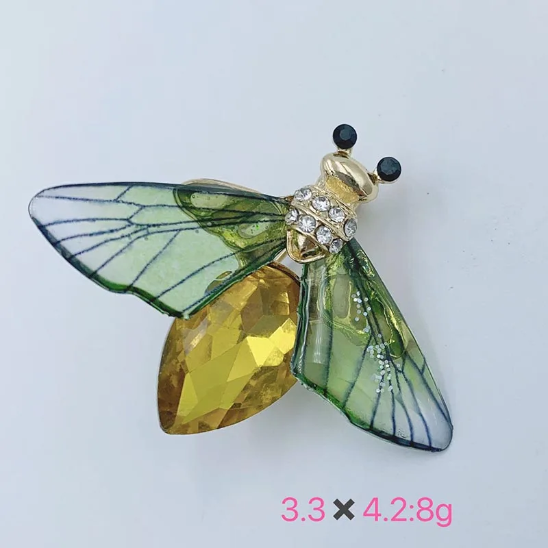 fashion ornament jewelry women suit corsage butterfly dragonfly bee brooch pin blazer bag scarf badge insect gems lapel brooch