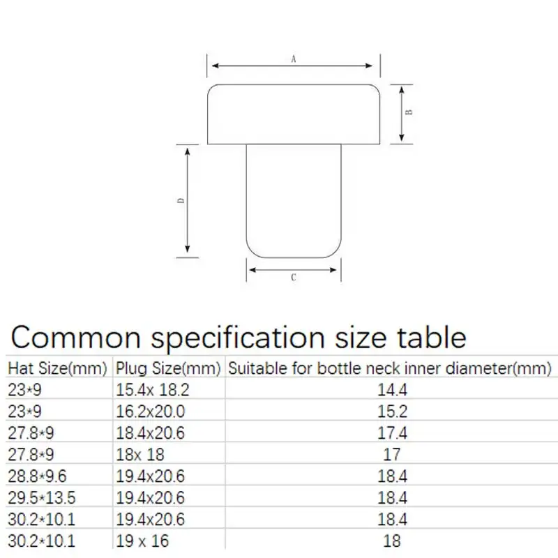 Customized Luxury T-Shape Wine/Spirits Stopper Synthetic Cork Bottle Cap Reusable Wooden Top for Bars