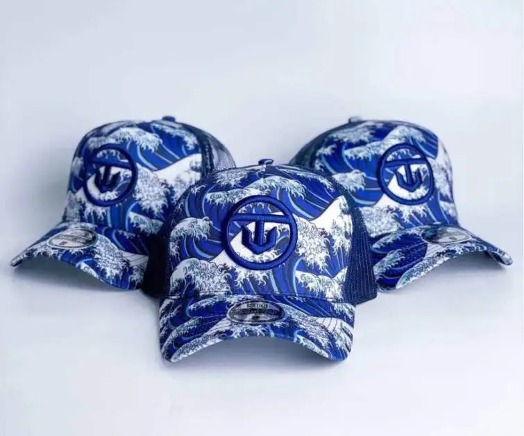 Low Moq High Quality Cotton Caps And Hats Men Custom Embroidery 5 Panel Trucker cap and hat with Gauze/Mesh