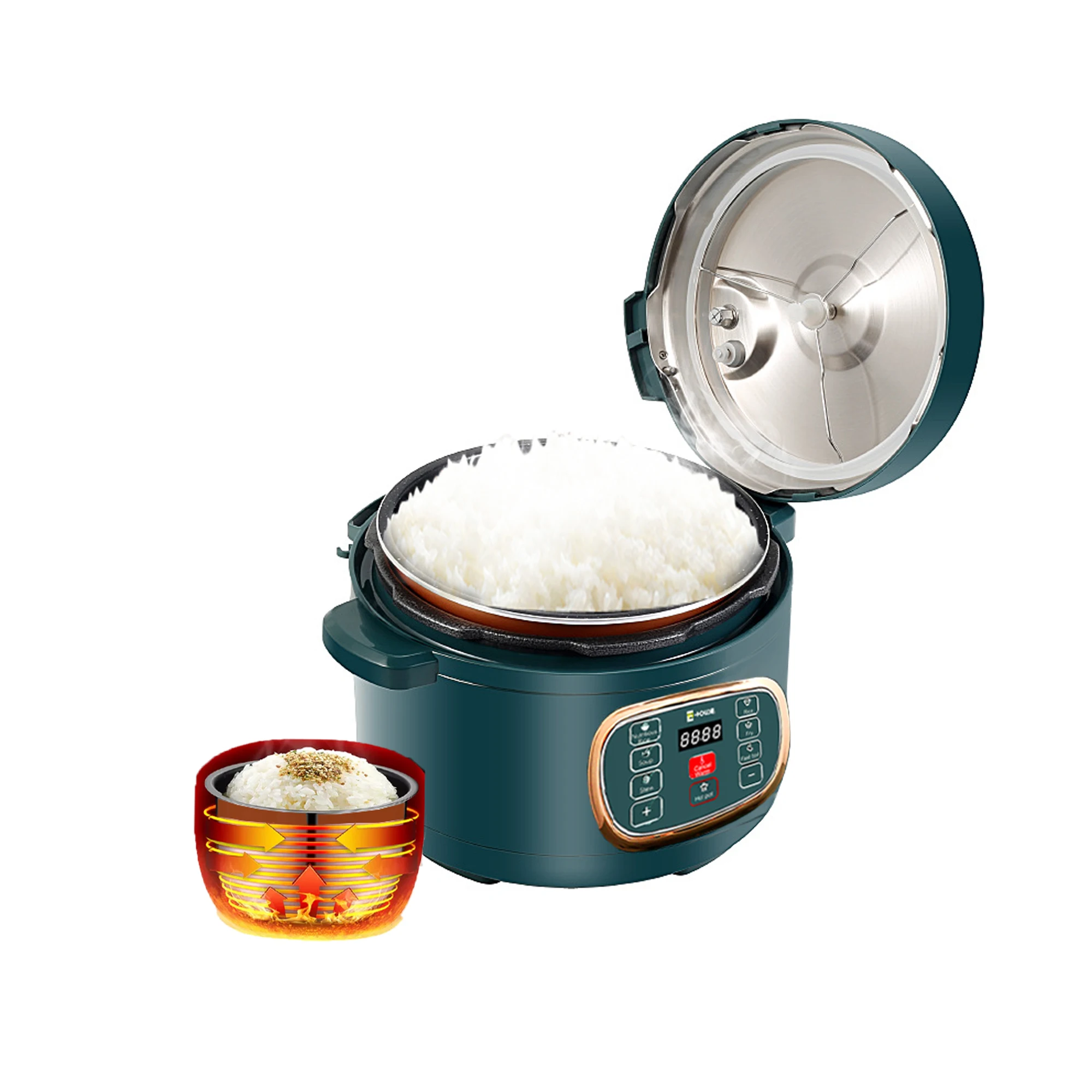 Электрическая скороварка 1300 Вт, многофункциональная бытовая электрическая плита, неприлипающая маленькая скороварка