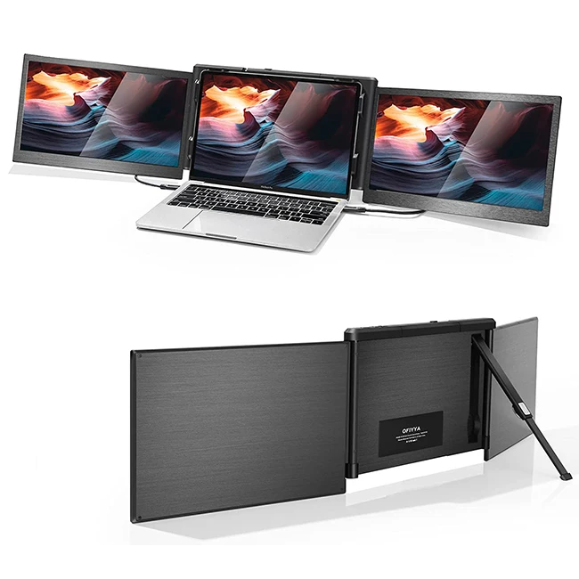 Бесплатная доставка в США OFIYAA P2 PRO тройной портативный монитор для ноутбука расширитель экрана три монитора 13,3 дюймов 1080P IPS дисплей