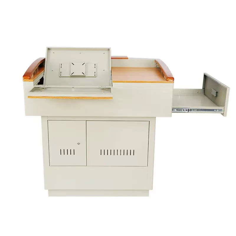 Wholesale Cabinet Teacher Desk Microphone Lectern Podium Stand Pulpit Podium Multimedia Digital Podium