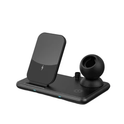 Лидер продаж, магнитный мобильный телефон с быстрой зарядкой 15 Вт, 4 в 1 или 3 в 1, беспроводное зарядное устройство Qi, подставка, лампа, зарядная станция