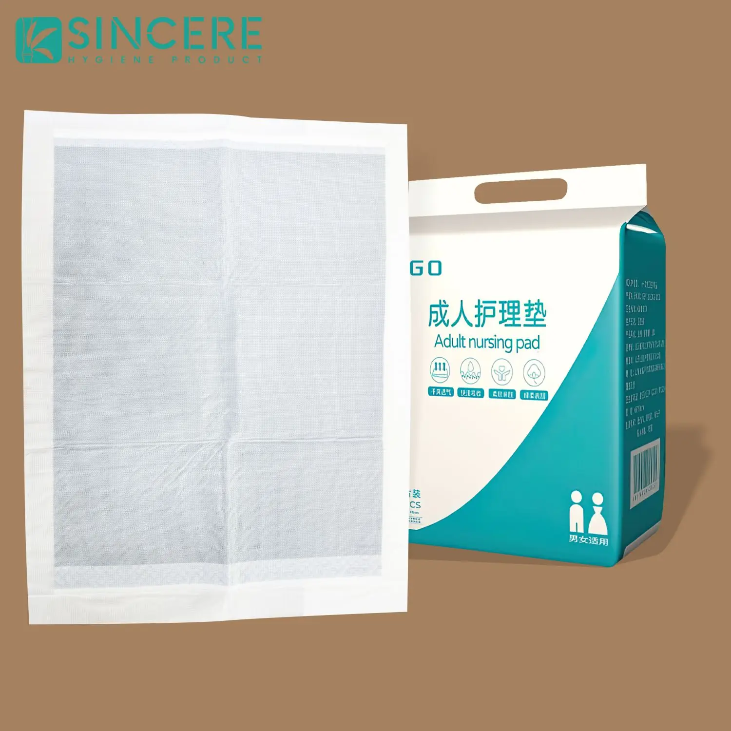 Incontinence Underpads Bamboo charcoal for odor removal Leak-proof Disposable bed Pad Water Absorbent Nursing pad
