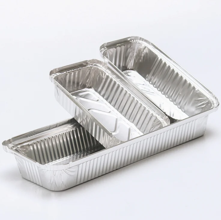 Custom Size Disposable Food Box Aluminium Foil Container