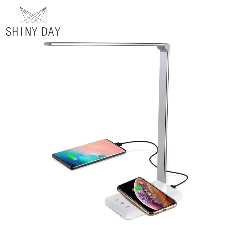 New Product Bedside Office Study Room Foldable Phone Wireless Charging Modern LED Table Lamp