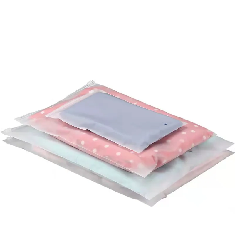 
Customised Storage PE Self Seal Clothes Zipperlock Package Zip Lock Frosted Bag 