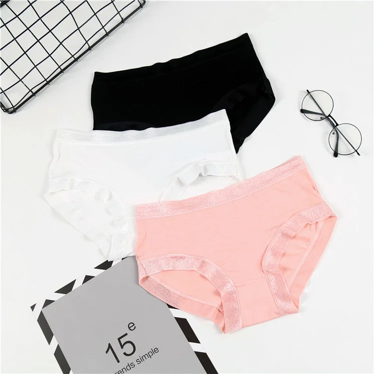 Дышащие удобные женские трусики со средней Талией большого размера карамельных цветов