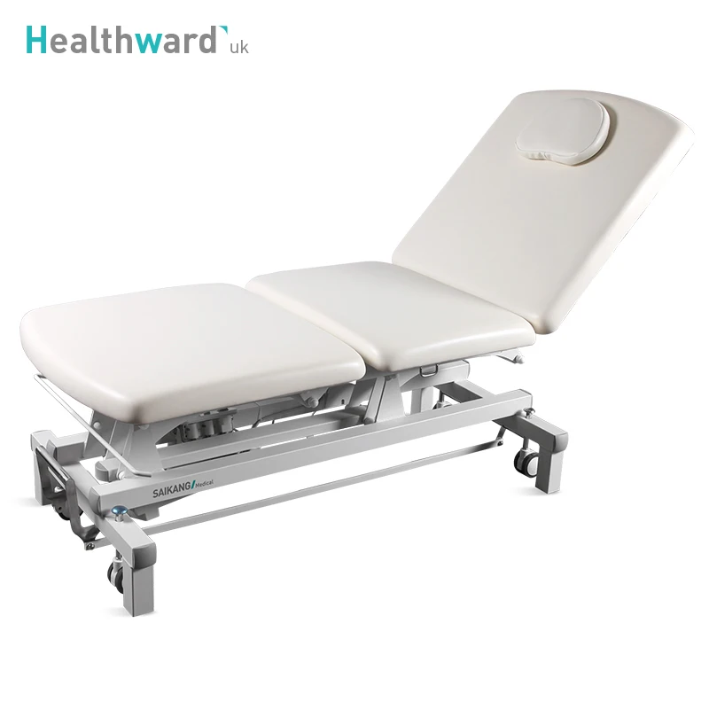 X27 Healthward Hospital Clinic 3 Function Exam Bed Stainless Steel Adjustable Electric Medical Patient Examination Table