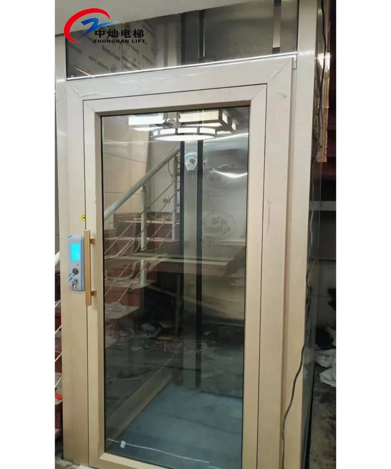 CE high quality panoramic glass 2 person elevator/two side opening elevator/500kg elevator