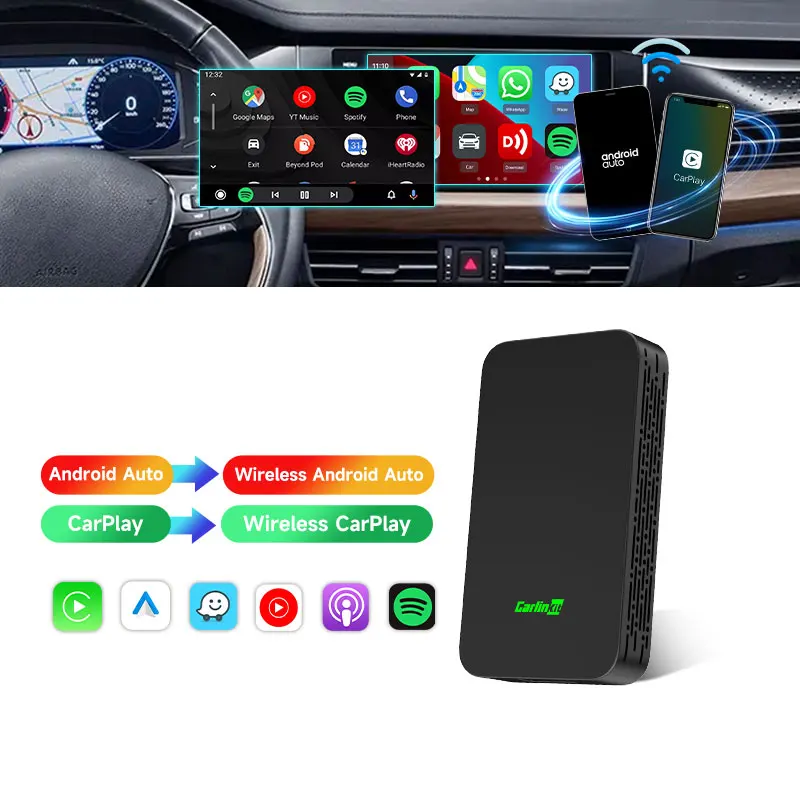 Carlinkit wireless carplay android auto carplay ai box usb multimedia car android play 2 in 1 universal adapter carplay auto